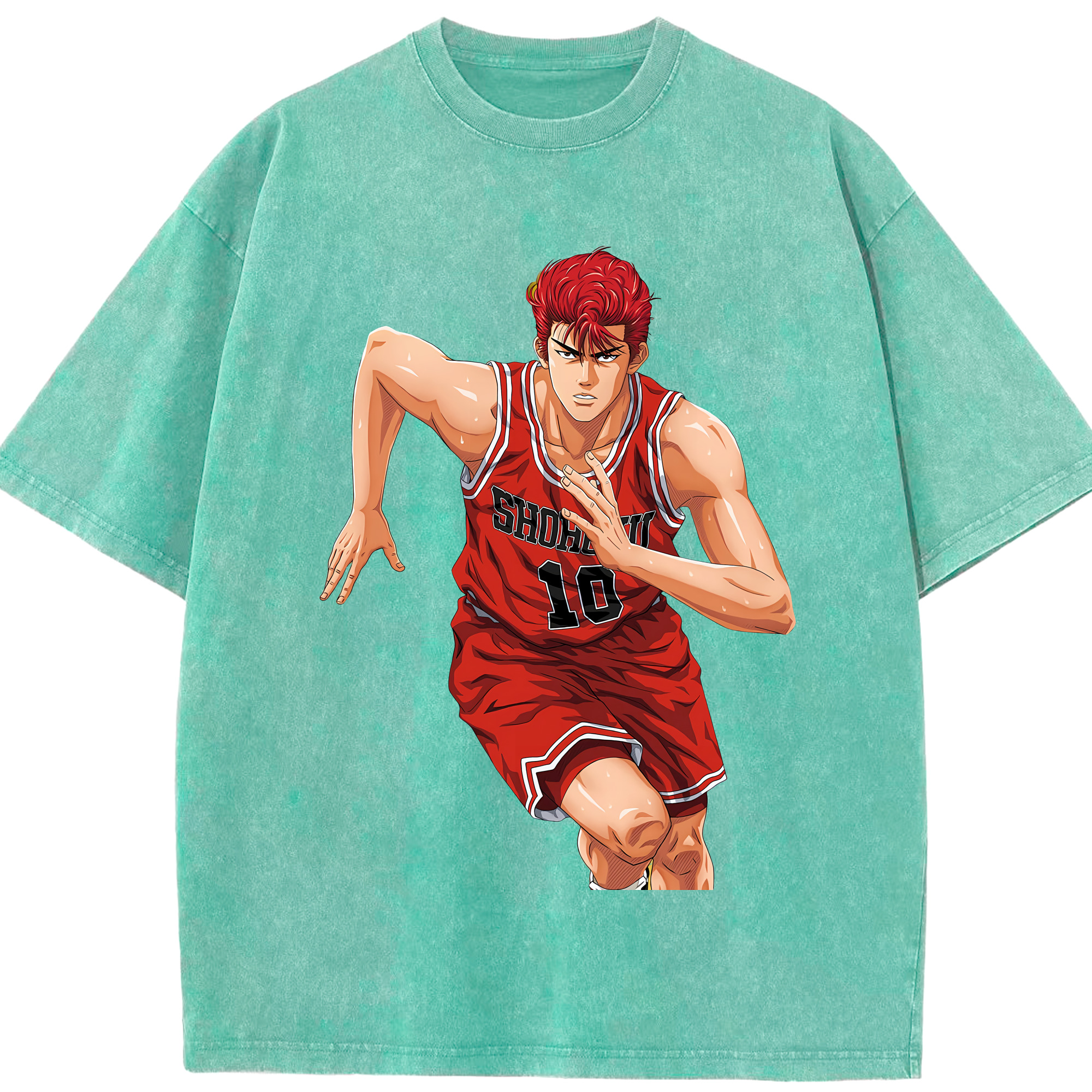 （画像用） SLAM DUNK／スラムダンク 綿100% ヴィンテージ風 半袖Tシャツ（フロントプリント）